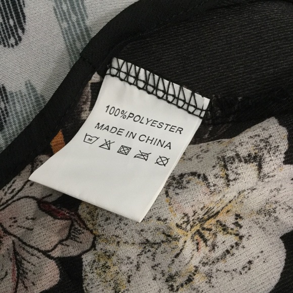 AMARYLLIS | Kimono Boho Black Floral Print - Picture 8 of 8